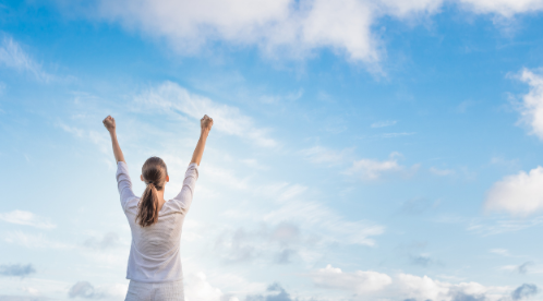 就職活動頑張るぞのポーズ